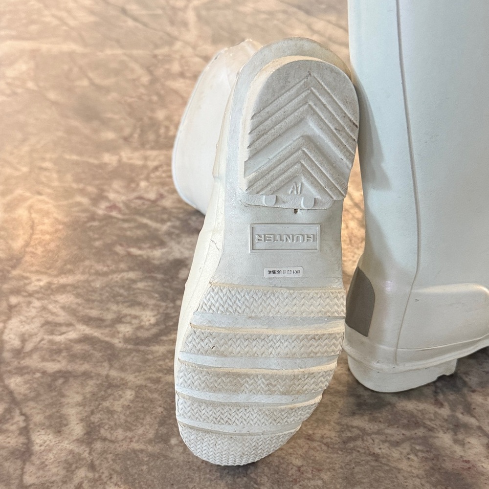 Hunter Classic White Iridescent Tall Boots - Picture 4 of 5